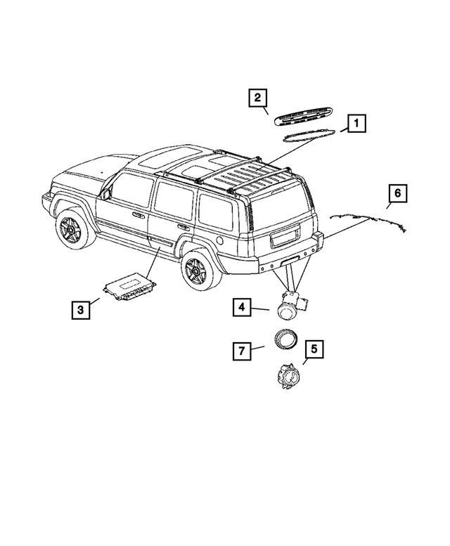 « 5137542AA – Electrical : Affichage D'assistance Pour Stationnement Support pour Mopar Image »