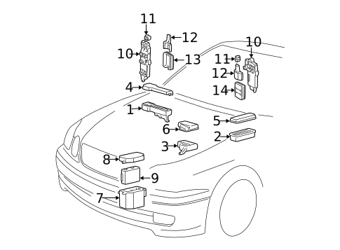 Control Modules for 1998 Lexus GS300 #0