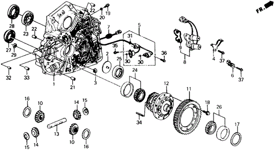 AT Torque Housing Differential ('88-'89) for 1988 Honda Prelude #0