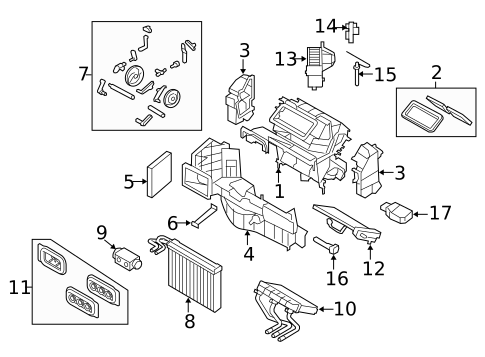 Evaporator & Heater Components for 2018 BMW X6 #0