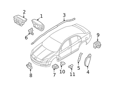 Air Bag Components for 2006 Lincoln Zephyr #0