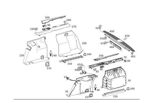 Trunk Lining for 2012 Mercedes-Benz E63 AMG #0