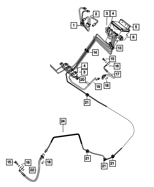 « 6508720AA – Brakes : Canalisation De Frein Agrafe pour Mopar Image »