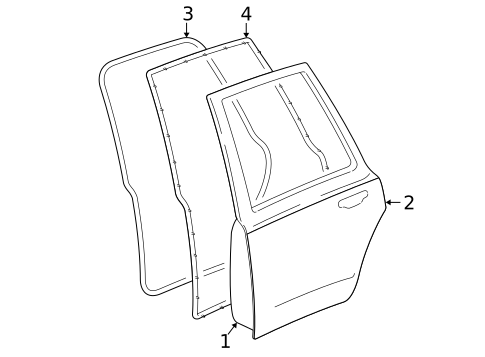 Door & Components for 2011 Lincoln Town Car #1