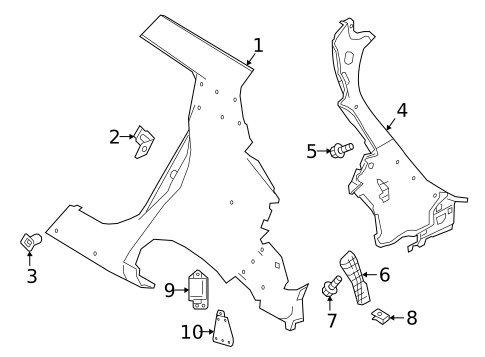 Quarter Panel & Components for 2018 Nissan LEAF #0