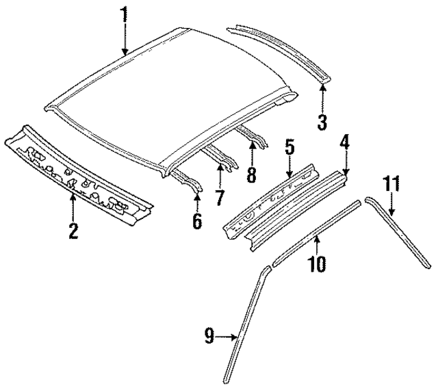 76310D4000 - : Side Rail for Nissan: Stanza Image