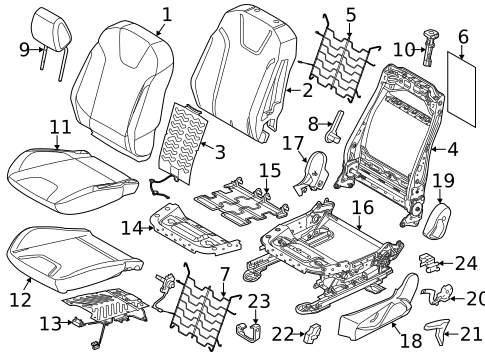 Driver Seat Components for 2012 Ford Focus #1