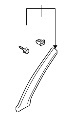 3B0867352L4R4 - Body: Windshield Pillar Trim for Volkswagen: Passat Image