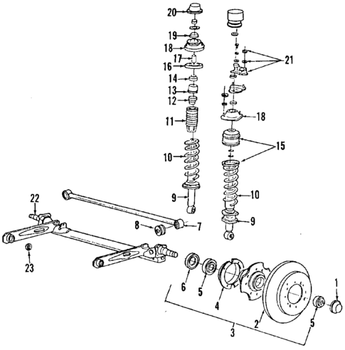 Rear Axle for 1990 Mitsubishi Sigma #0