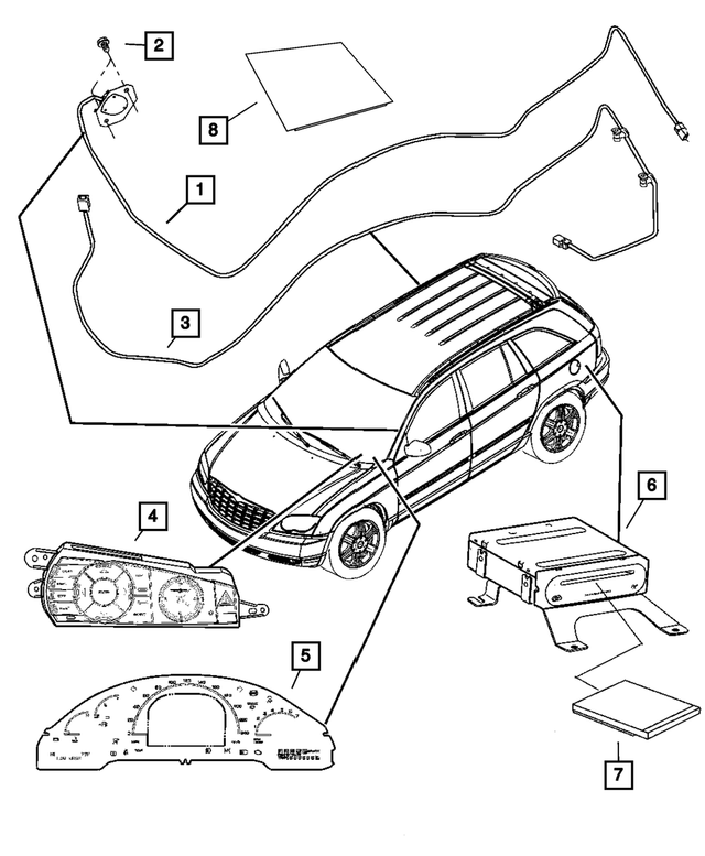 « 4685906AA – Instrument Panel and Radios and Consoles : Positionn. Global Antenne pour Mopar Image »