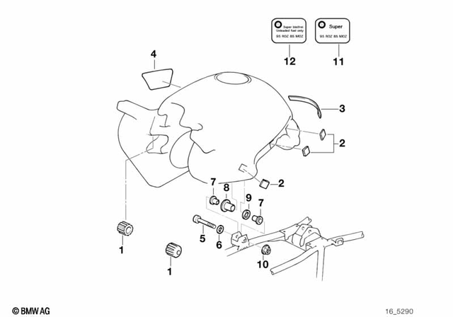 16112323615 - Fuel Supply: Bump Stop -  for BMW-Motorrad Image