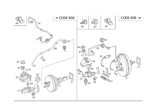 Brake Booster for 1999 Mercedes-Benz C280 #0
