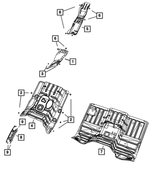 68066354AA - Exhaust: Floor Pan Front Tunnel Silencer for Mopar Image