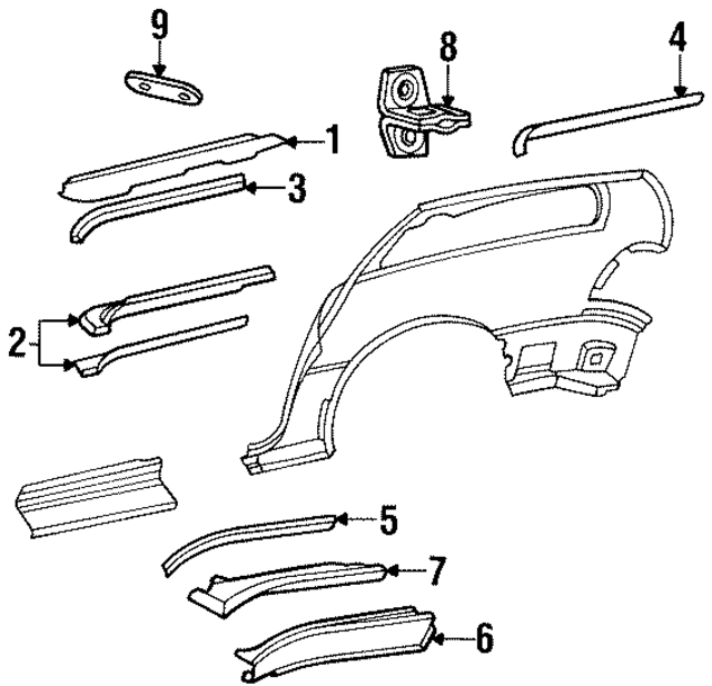 4674887 - Body: Sliding Door Track for Mopar Image