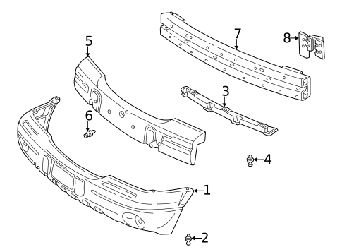 Bumper & Components - Front for 2004 Pontiac Montana #0