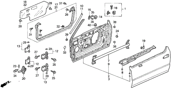 Door Panel for 1995 Honda Civic del Sol #0
