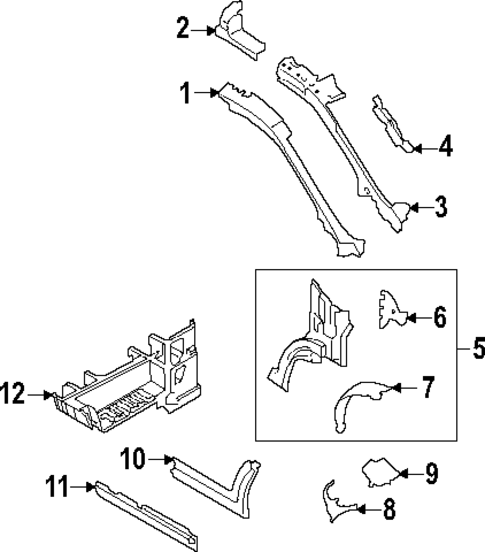 Hinge Pillar for 2024 Ford E-Transit #1