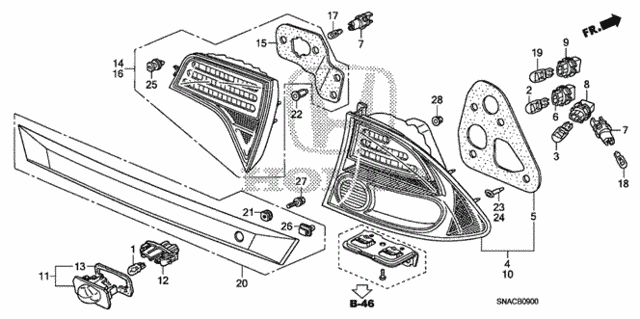 Taillight - License Light for 2010 Honda Civic #0