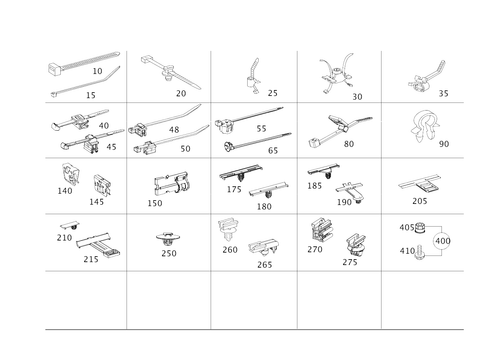 Loom Ties, Cable Mounting Parts and Grommets for 2022 Mercedes-Benz GLE580 #0