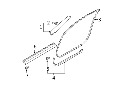 Interior Trim - Pillars for 2003 INFINITI G35 #1