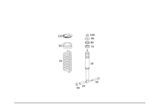 Spring Strut and Spring Strut Mounting Rear for 2008 Mercedes-Benz SLK280 #0