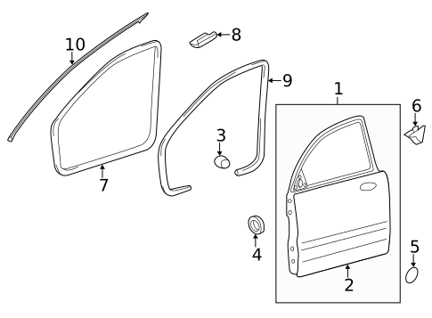 Door & Components for 2012 Kia Optima #2