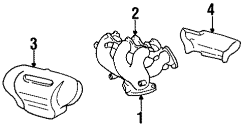 Exhaust Manifold for 1996 Hyundai Elantra #0