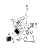 5XA52GTVAA - Interior Trim: Rear Door Trim Panel, Left for Mopar Image