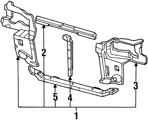 Radiator Support for 1989 Honda Civic #0
