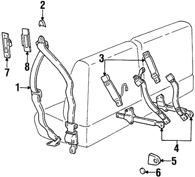 XL2Z7861203AAC - : Seat Belt Receptacle for Ford Image