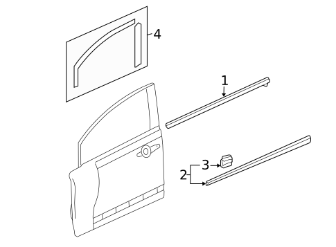 Exterior Trim - Front Door for 2010 Honda Civic #0