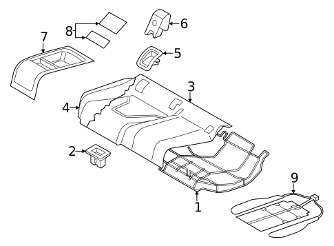 Rear Seat Components for 2017 Audi A5 Quattro #2