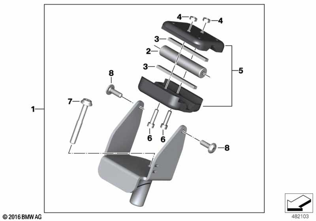65908559633 - Navigation &amp; Communication: Axle for BMW-Motorrad Image