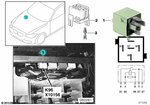 61368373700 - Vehicle Electrical System: Relay, Make Contact, White Green for BMW Image