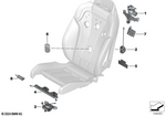 52107452225 - Seats: Drive, Vertical Headrest Adjustment for BMW: 230i, 230iX, 330e, 330eX, 330i, 330iX, 430i, 430iX, 840i, 840iX, BMW ALPINA B8, i4 eDrive35, i4 eDrive40, i4 M50, i4 xDrive40, M2, M240i, M240iX, M3, M3 Comp. M xDrive, M3 Competition, M340i, M340iX, M4, M4 Comp. M xDrive, M4 Competition, M4 CSL, M440i, M440iX, M8, M850iX, X3 30eX, X3 30i, X3 30iX, X3 M, X3 M40iX, X4 M Image image