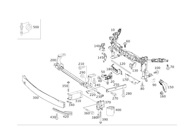 9907511 - Cowl, Front Panel: Pan Head Screw for Mercedes-Benz Image image