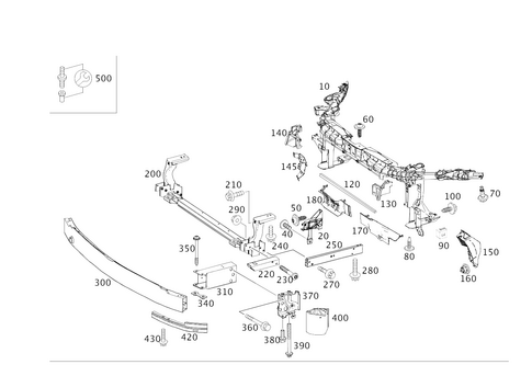 Front Stiffening and Radiator Support for 2016 Mercedes-Benz B250e #0