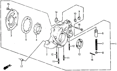 Oil Pump for 1984 Honda Wagovan #0