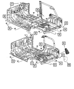 4351211 - Body Sheet Metal Except Doors: Plug for Jeep: Cherokee, Wrangler, Wrangler JK Image