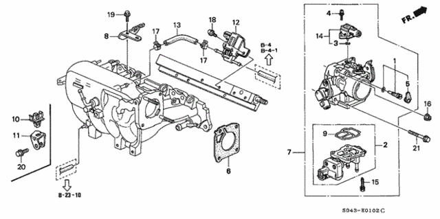 Throttle Body (3) for 1997 Honda Civic #0