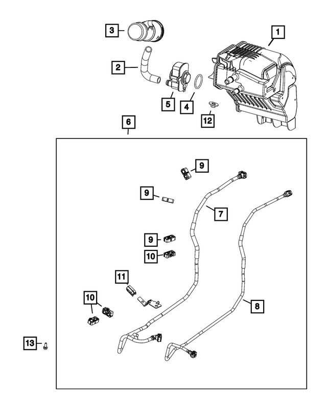 57009281AA - : Vapor Canister Assembly for Mopar Image
