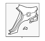 6160112A10 - Body: Quarter Panel for Toyota: Corolla Image