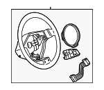 8P0419091BA1YA - Steering: Steering Wheel for Audi: A4, A4 Quattro, RS4, S4 Image