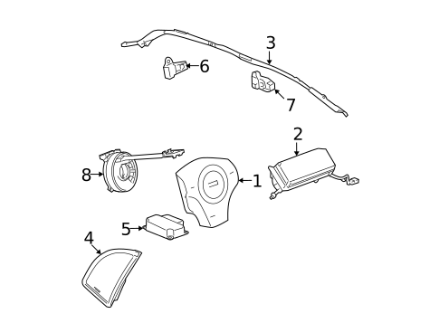 Air Bag Components for 2008 Saturn Aura #0