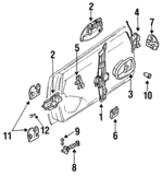 B45558225 - : Lower Hinge Bolt for Mazda: MX-6 Image