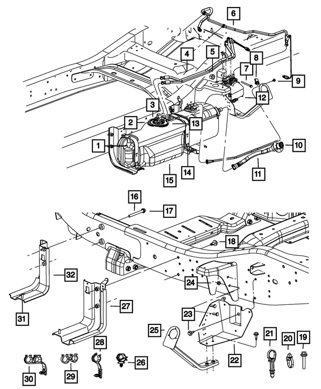52122528AC - Emission Controls: Diesel Exhaust Fluid Strap, Front for Mopar Image image