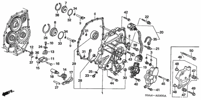 AT Left Side Cover for 2003 Honda CR-V #0