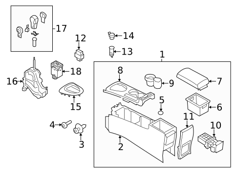 Gear Shift Control for 2014 Nissan Rogue Select #0