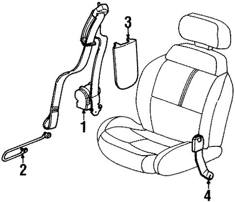 Seat Belt for 1997 Saturn SC2 #0