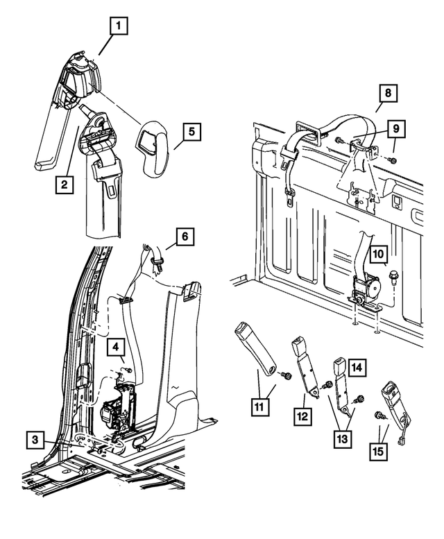 6036773AA - Restraints: Pan Head Screw for Mopar Image image